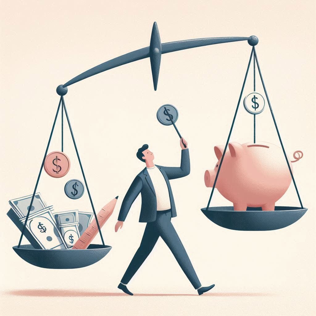 Illustration-of-the-financial-juggle-with-a-person-balancing-scales