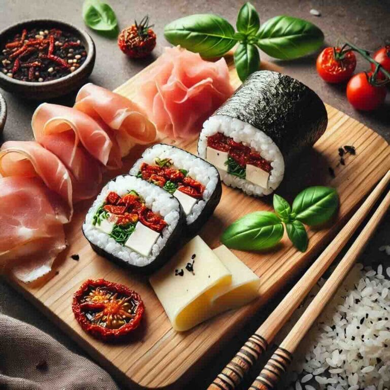 a visually appealing image of the sushi rolls to complement the recipe